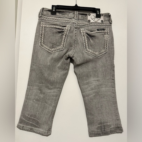 Miss Me gray cropped jeans size 26 - Picture 2 of 7